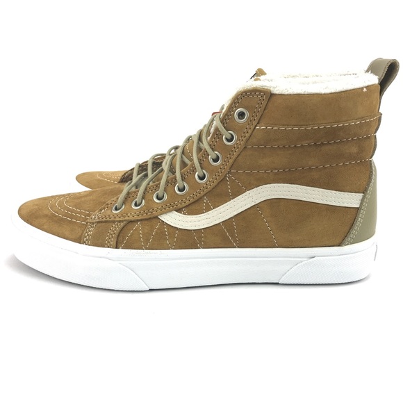 Vans Mens SK8 HI MTE Cumin Slate Green White Shoes - Picture 4 of 8